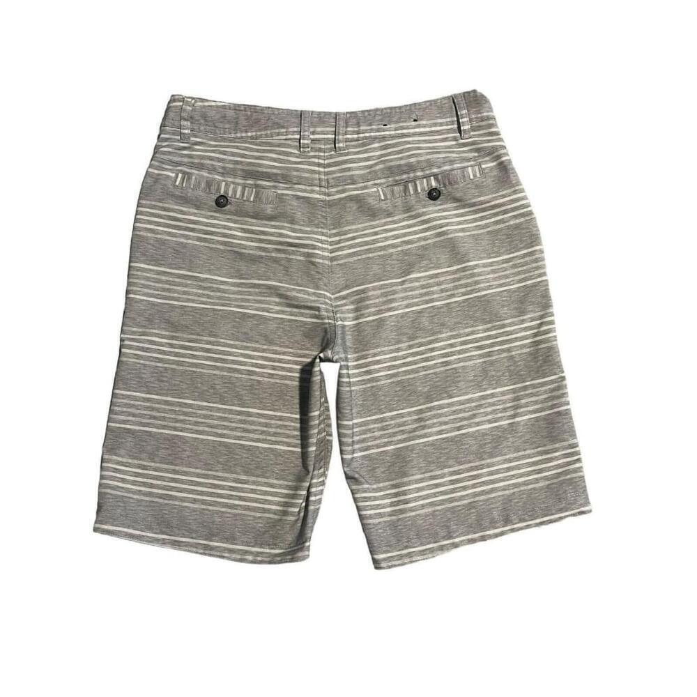 Micros Board Shorts Boys Size 18 Large Gray Striped Swim Trunks - Picture 9 of 10